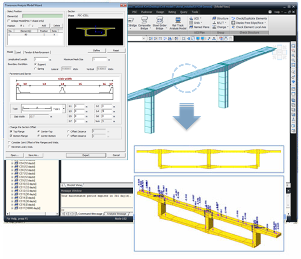 moving load tracer midas civil